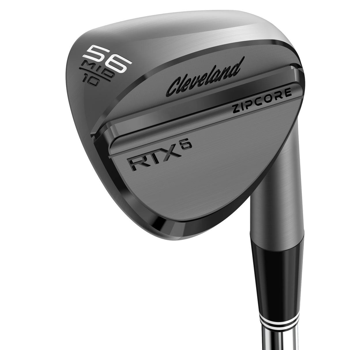 Cleveland RTX6 ZipCore Wedge, Black Satin, Stahlschaft, Herren Rechtshand
