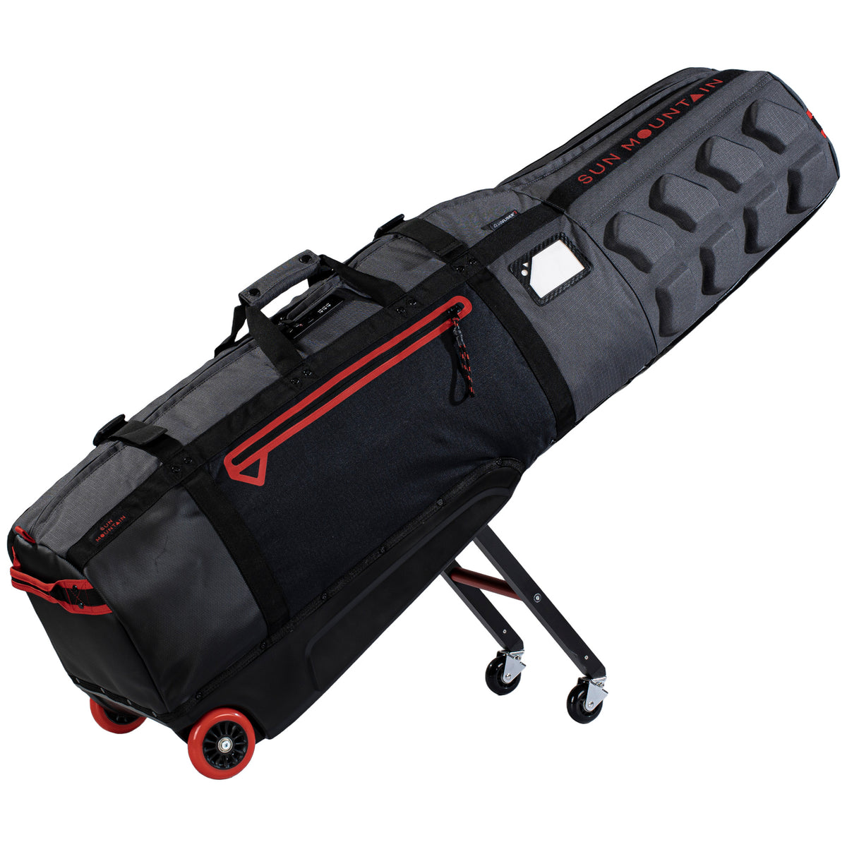 Sun Mountain Club Glider 3 Travelcover / Golf Reisetasche, Schwarz / Grau / Rot