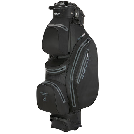 Bennington 2026 DRY Quiet Organizer 14 (QO 14) Waterproof Cartbag, Schwarz, +2 Inch höher