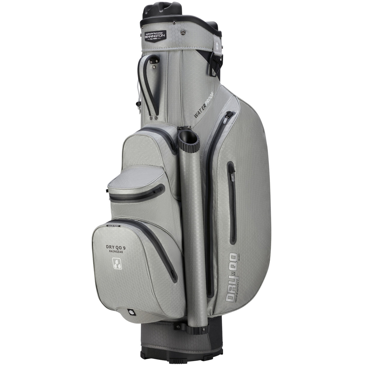 Bennington 2026 DRY Quiet Organizer 9 (QO 9) Waterproof Cartbag, Silver / Dark Grey