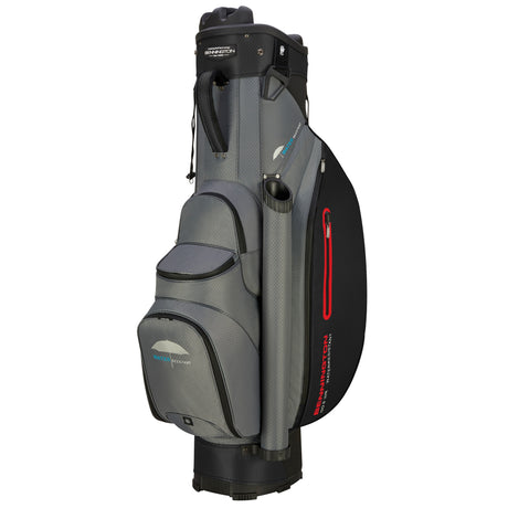 Bennington 2026 Quiet Organizer 9 (QO 9) Water Resistant Cartbag, Grau / Schwarz / Rot