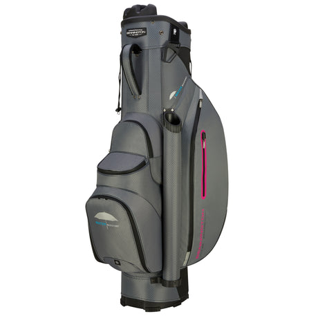 Bennington 2026 Quiet Organizer 9 (QO 9) Water Resistant Damen Cartbag, Grau / Schwarz / Pink