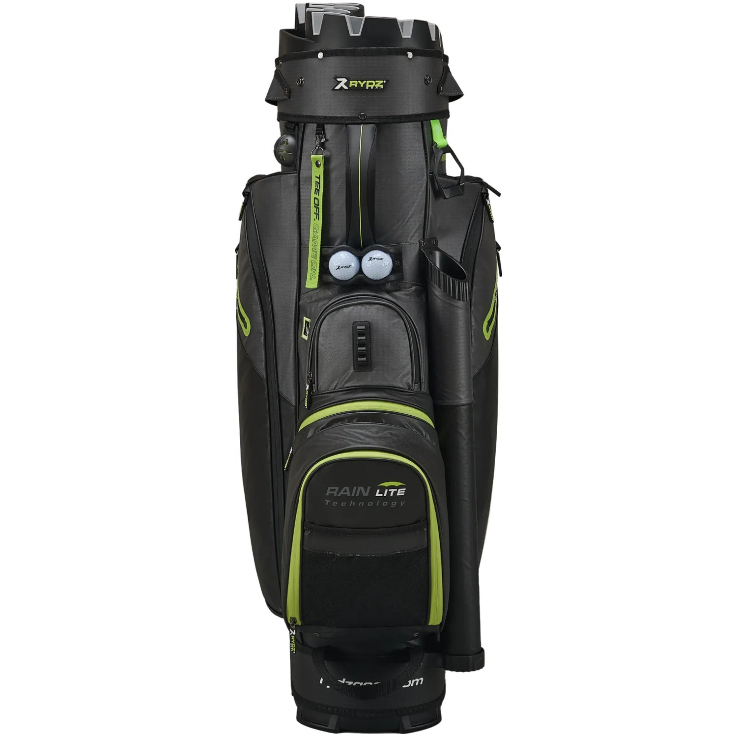 Rydz Gear Lucky Nine Silencer Cartbag, Schwarz / Grau / Grün - Golflaedchen.de