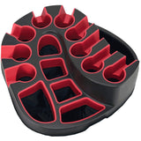 Rydz Gear Lucky Nine Silencer Cartbag, Schwarz / Rot - Golflaedchen.de