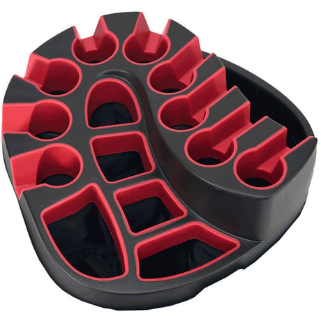 Rydz Gear Lucky Nine Silencer Cartbag, Schwarz / Rot - Golflaedchen.de