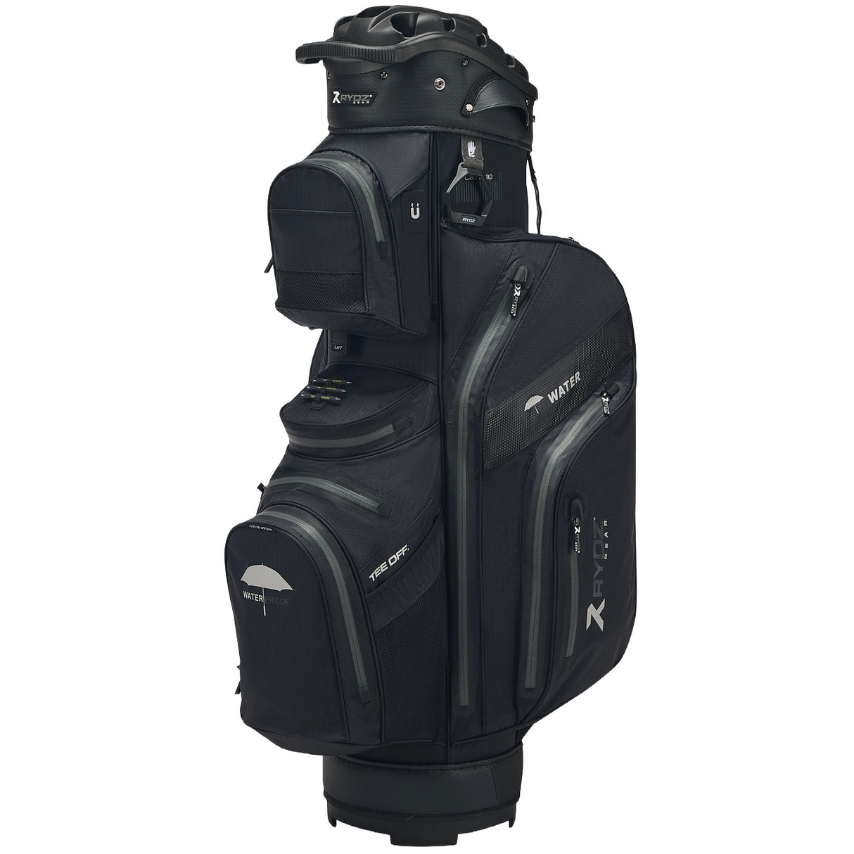 Rydz Gear Navigator QO14 Waterproof Cartbag, Schwarz, Oversize (+2 inch höher)