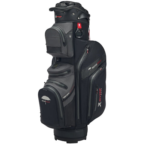 Rydz Gear Navigator QO14 Waterproof Cartbag, Schwarz / Grau / Rot - Golflaedchen.de