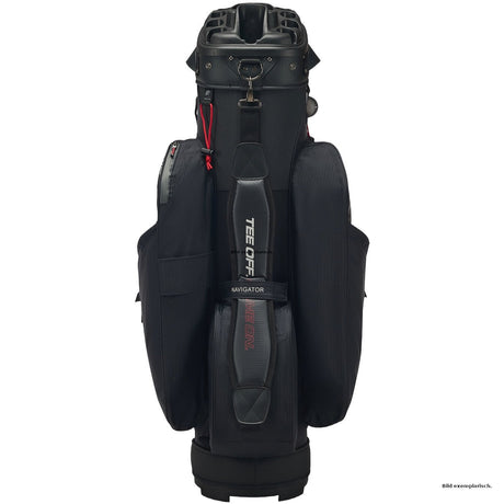 Rydz Gear Navigator QO14 Waterproof Cartbag, Schwarz / Weiß / Rot - Golflaedchen.de