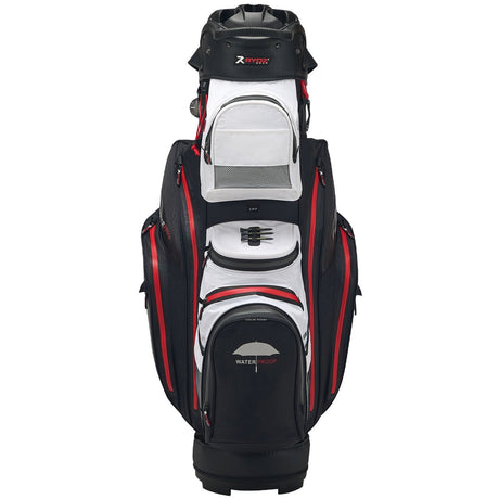 Rydz Gear Navigator QO14 Waterproof Cartbag, Schwarz / Weiß / Rot - Golflaedchen.de