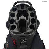Rydz Gear Navigator QO14 Waterproof Cartbag, Schwarz / Weiß / Rot