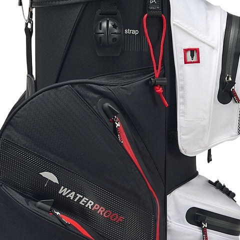 Rydz Gear Navigator QO14 Waterproof Cartbag, Schwarz / Weiß / Rot