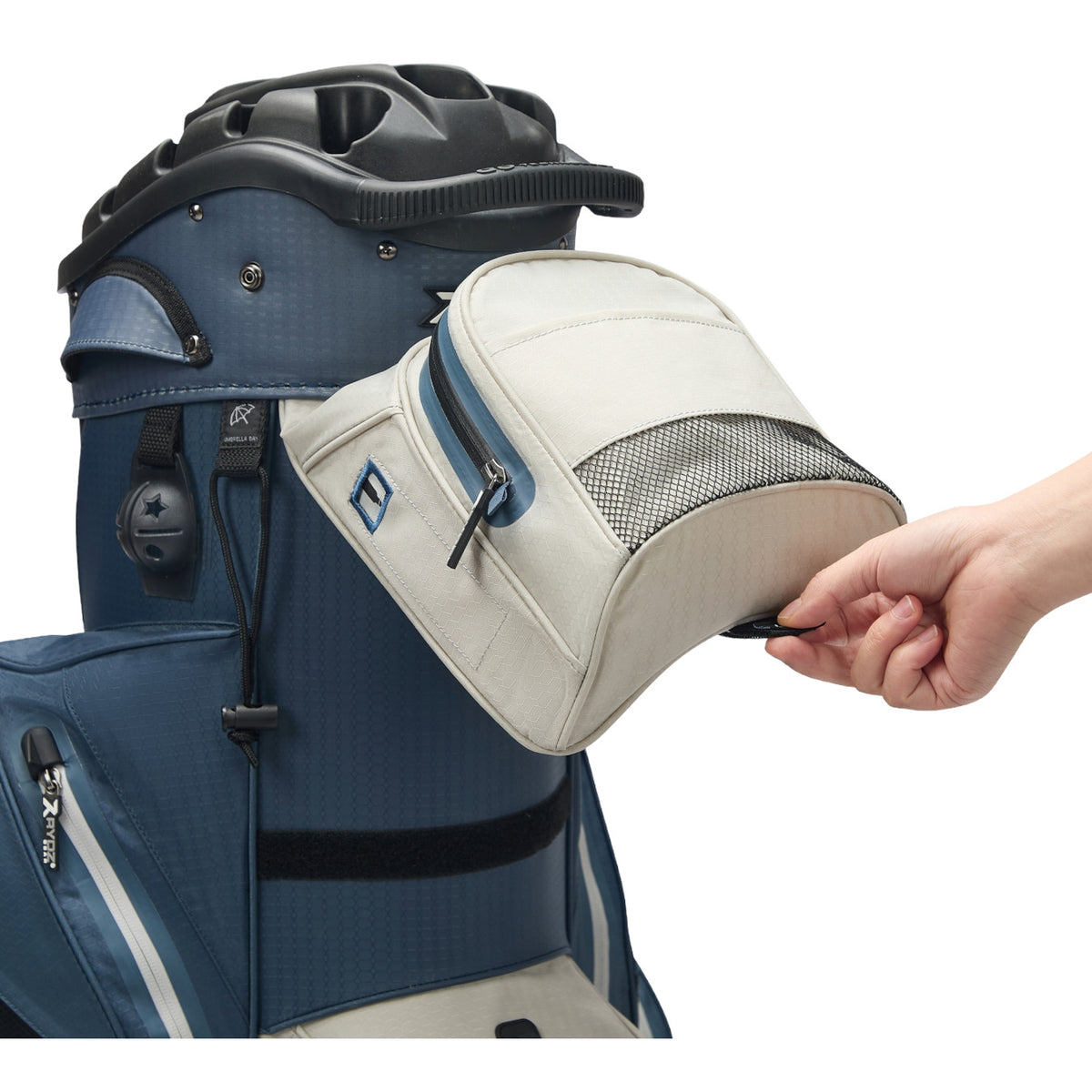 Rydz Gear Navigator QO14 Waterproof Cartbag, Navy / Silbergrau