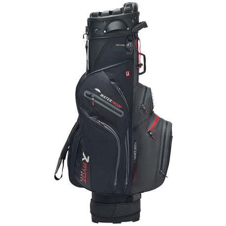 Rydz Skipper QO9 Waterproof Cartbag, Schwarz / Grau - Golflaedchen.de