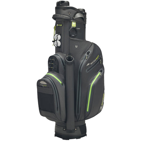 Rydz Skipper QO9 Waterproof Cartbag, Anthrazit / Grün - Golflaedchen.de