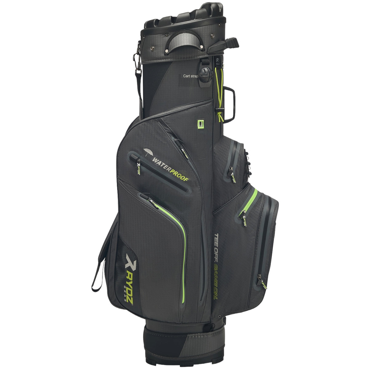 Rydz Skipper QO9 Waterproof Cartbag, Anthrazit / Grün