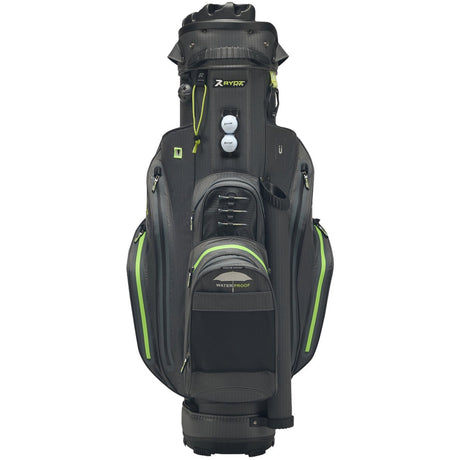 Rydz Skipper QO9 Waterproof Cartbag, Anthrazit / Grün - Golflaedchen.de