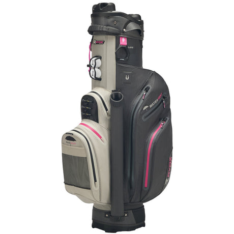 Rydz Skipper QO9 Waterproof Damen Cartbag, Anthrazit / Silbergrau / Pink - Golflaedchen.de