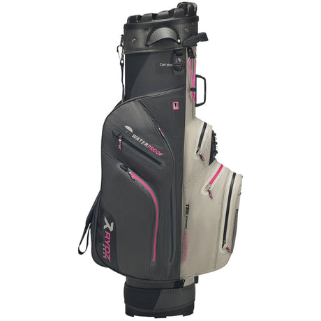 Rydz Skipper QO9 Waterproof Damen Cartbag, Anthrazit / Silbergrau / Pink - Golflaedchen.de