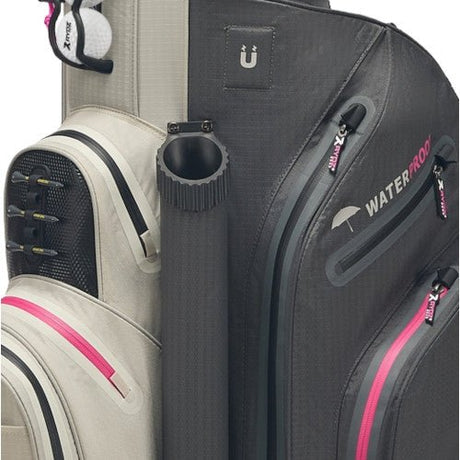 Rydz Skipper QO9 Waterproof Damen Cartbag, Anthrazit / Silbergrau / Pink - Golflaedchen.de