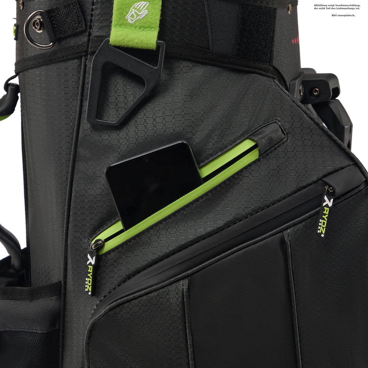 Rydz Gear JetPack Rain Lite Standbag, Schwarz / Grün