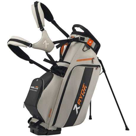 Rydz Gear JetPack Rain Lite Standbag, Silbergrau / Schwarz / Orange - Golflaedchen.de