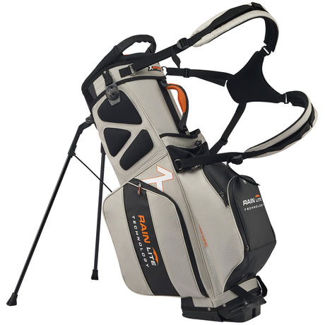 Rydz Gear JetPack Rain Lite Standbag, Silbergrau / Schwarz / Orange - Golflaedchen.de
