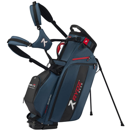 Rydz Gear JetPack Rain Lite Standbag, Navy / Schwarz / Rot - Golflaedchen.de