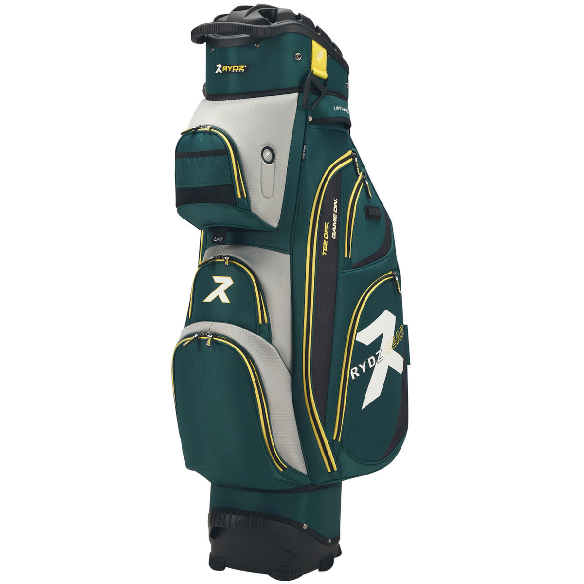 Rydz Gear Speedy B. QO14 Cartbag, Grün / Silbergrau / Goldgelb