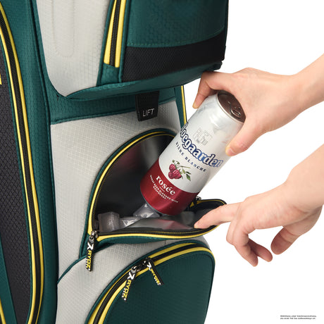 Rydz Gear Speedy B. QO14 Cartbag, Grün / Silbergrau / Goldgelb - Golflaedchen.de