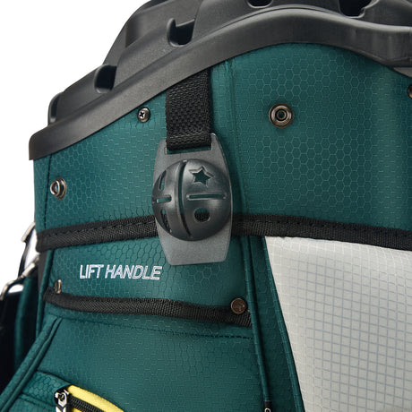 Rydz Gear Speedy B. QO14 Cartbag, Grün / Silbergrau / Goldgelb - Golflaedchen.de