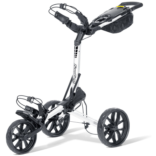 Bag Boy Slimfold 3 - Rad Golftrolley, Weiß / Schwarz - Golflaedchen.de