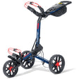Bag Boy Slimfold 3 - Rad Golftrolley, Navy / Rot - Golflaedchen.de