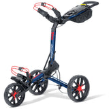 Bag Boy Slimfold 3 - Rad Golftrolley, Navy / Rot - Golflaedchen.de