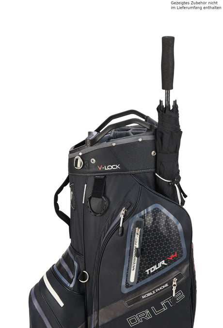 Big Max Dri Lite V-4 Waterproof Cartbag, Schwarz