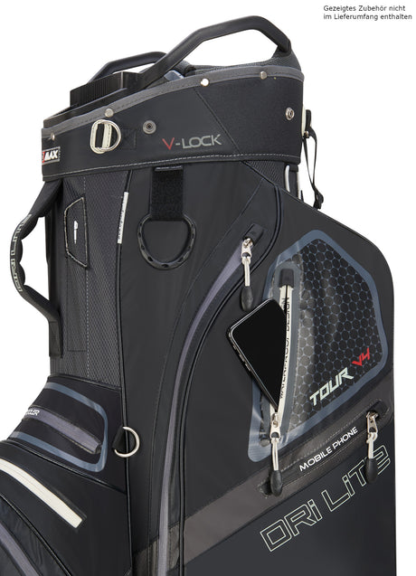 Big Max Dri Lite V-4 Waterproof Cartbag, Schwarz