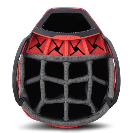 Big Max Dri Lite V-4 Waterproof Cartbag, Grau / Schwarz / Rot