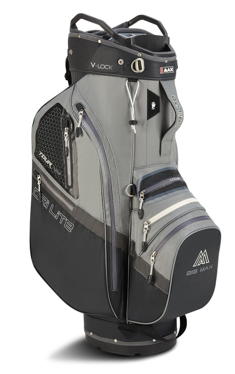 Big Max Dri Lite V-4 Waterproof Cartbag, Grau / Schwarz