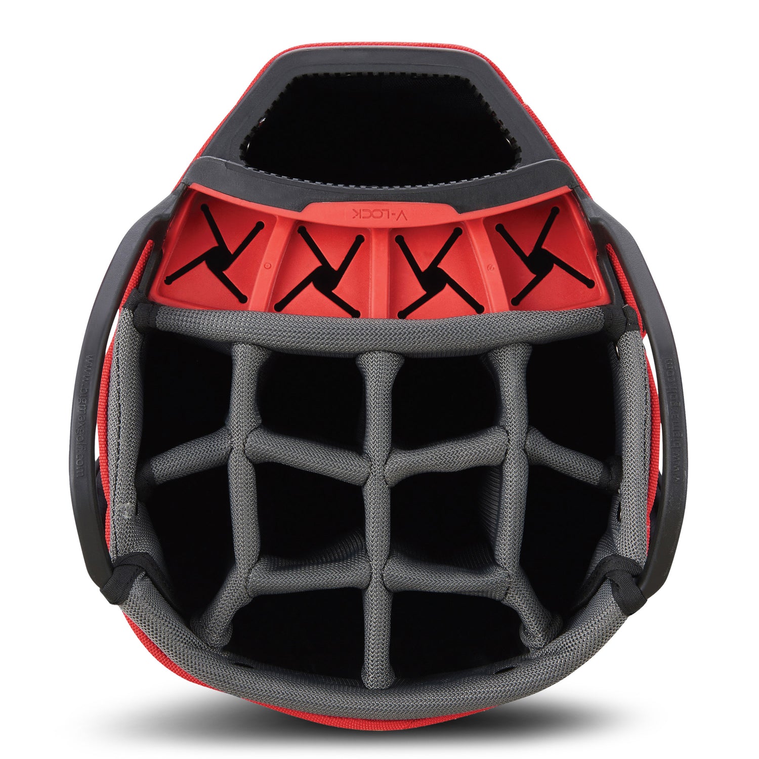 Big Max Dri Lite V-4 Waterproof Cartbag, Weiß / Schwarz / Rot