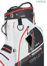 Big Max Dri Lite V-4 Waterproof Cartbag, Weiß / Schwarz / Rot