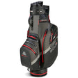 Big Max Aqua Silencio 4 Waterproof Cartbag, Dunkelgrau / Schwarz / Rot - Golflaedchen.de