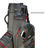 Big Max Aqua Silencio 4 Waterproof Cartbag, Dunkelgrau / Schwarz / Rot - Golflaedchen.de