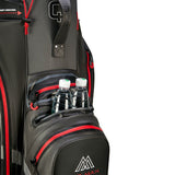Big Max Aqua Silencio 4 Waterproof Cartbag, Dunkelgrau / Schwarz / Rot - Golflaedchen.de