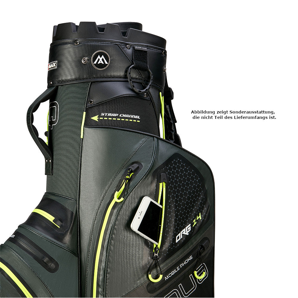 Big Max Aqua Silencio 4 Waterproof Cartbag, Dunkelgrün / Schwarz / Lime