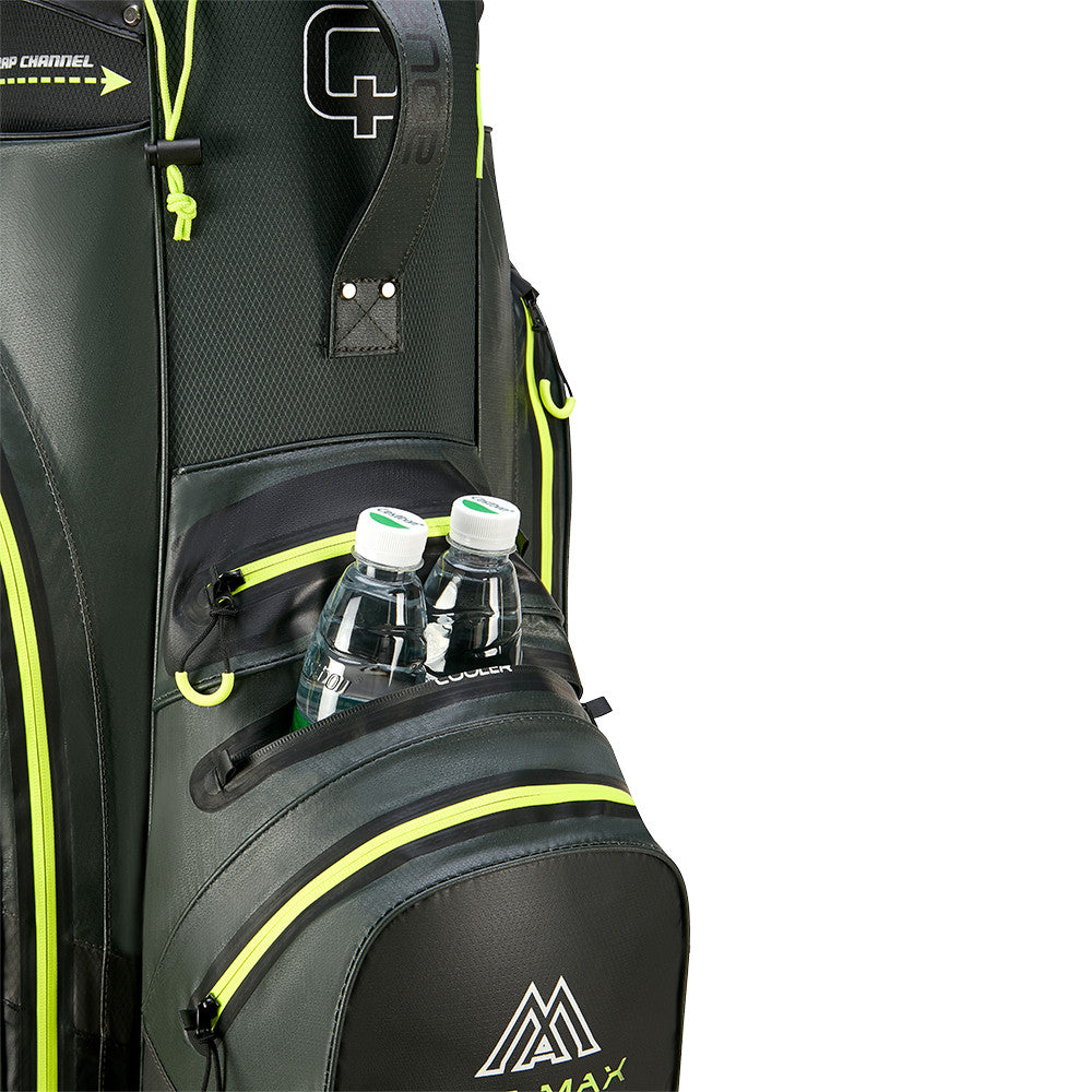 Big Max Aqua Silencio 4 Waterproof Cartbag, Dunkelgrün / Schwarz / Lime