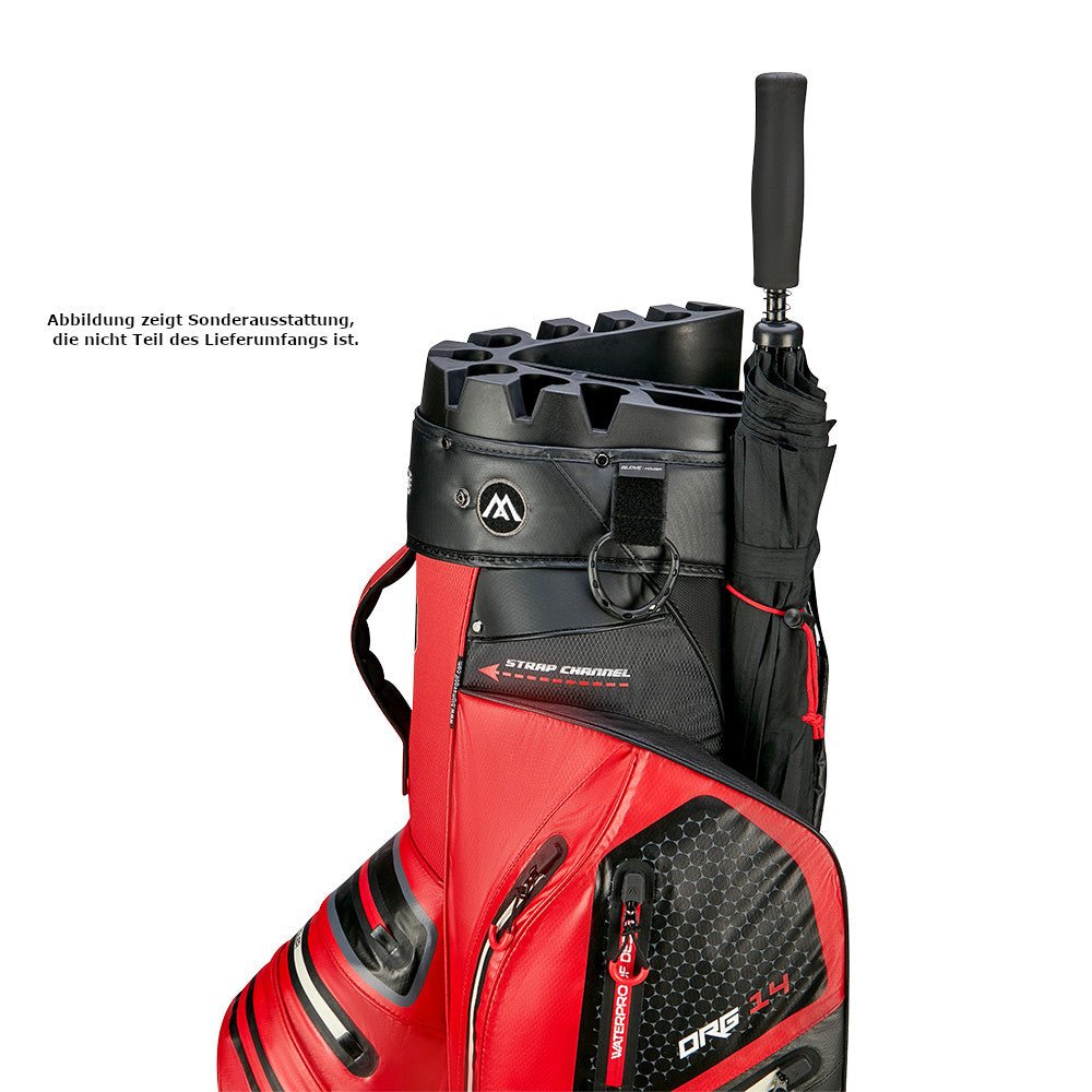 Big Max Aqua Silencio 4 Waterproof Cartbag, Rot / Schwarz - Golflaedchen.de