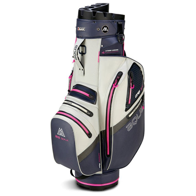 Big Max Aqua Silencio 4 Waterproof Damen Cartbag, Blau / Hellgrau / Fuchsia - Golflaedchen.de