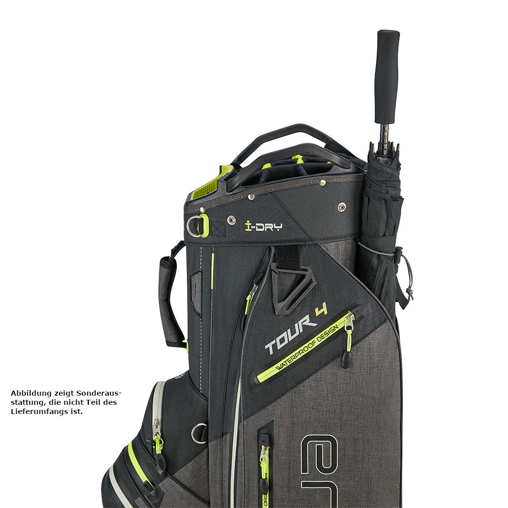 Big Max Aqua Tour 4 Waterproof Cartbag, Schwarz / Grau / Grün