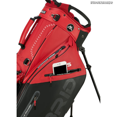 Big Max Dri Lite Hybrid Plus Waterproof Standbag, Rot / Schwarz