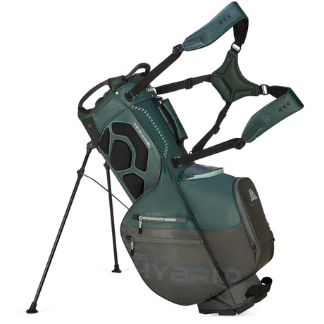Big Max Dri Lite Hybrid Plus Waterproof Standbag, Dunkelgrün / Braun