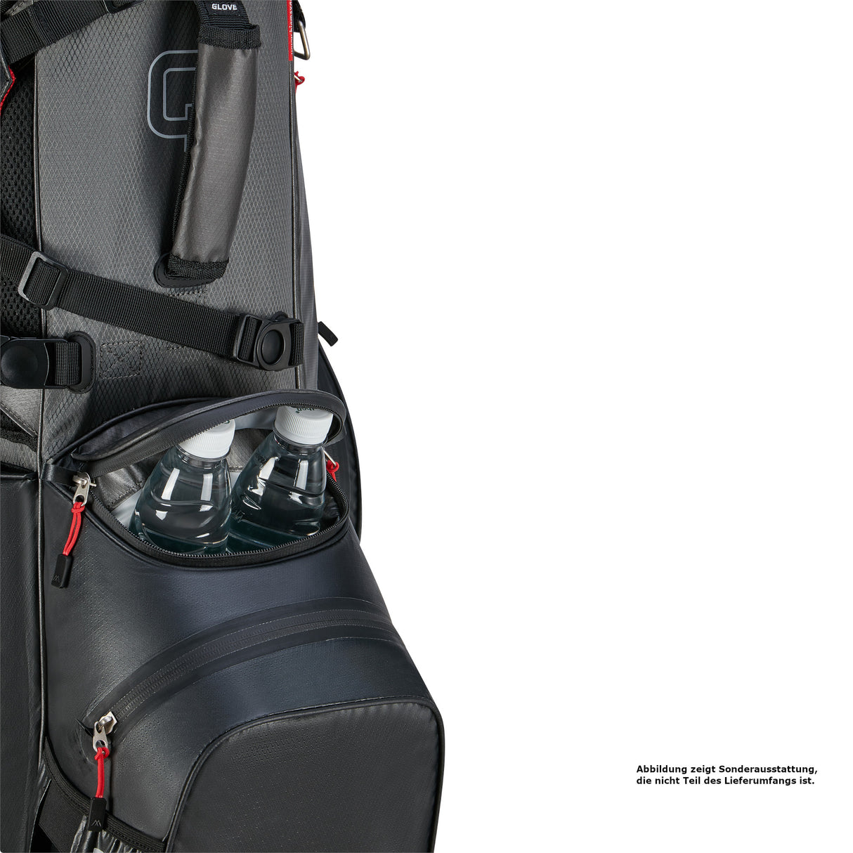 Big Max Aqua Hybrid 4 Waterproof Standbag, Black / Charcoal / Red